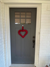 Load image into Gallery viewer, Valentine's Day Wreath in Red/Black Buffalo Plaid