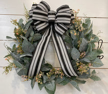 Load image into Gallery viewer, Lambs Ear Spring Wreath with Bow
