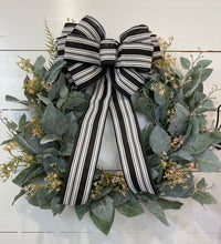 Load image into Gallery viewer, Lambs Ear Spring Wreath with Bow
